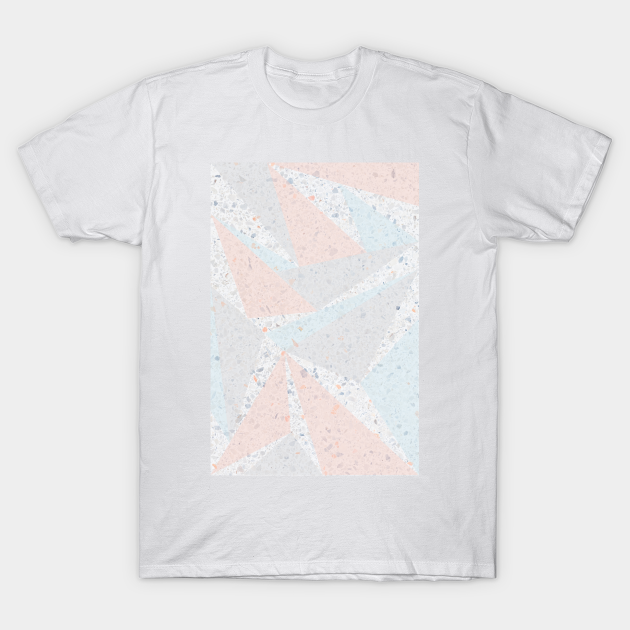 Discover Terrazzo Poster XI Graphic Pastel Triangles - Pastel - T-Shirt