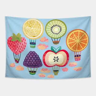 Fruity Hot Air Balloons 1 Tapestry