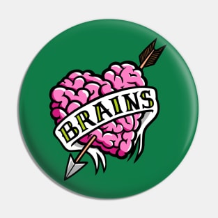 Love Brains Pin