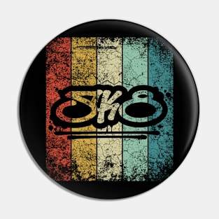 SK8 Vintage Skate Design For Skaters Skateboarding Pin