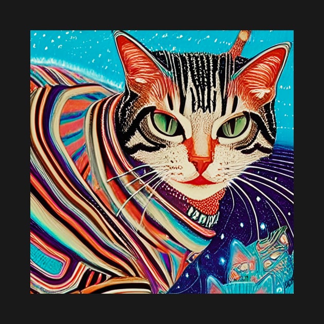 Psychedelic Cat by Mihadom