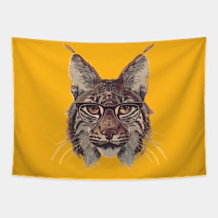 The Lynxcellent Scholar: Wisdom in Specs Tapestry