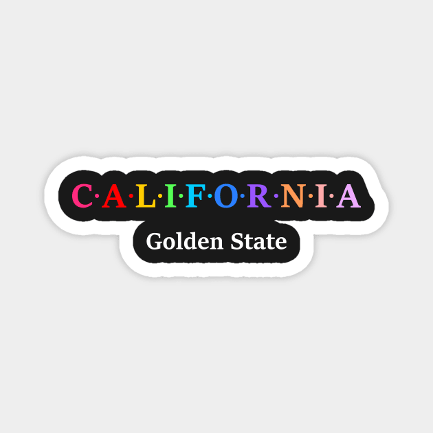 California, USA. Golden State Magnet by Koolstudio