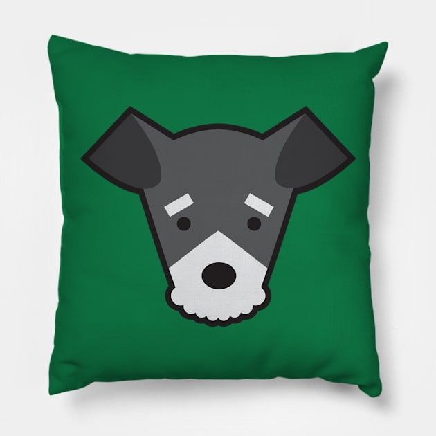 Miniature Schnauzer Pillow by threeblackdots