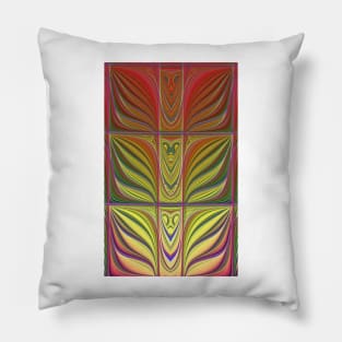 Stylized Tulip Design Pillow