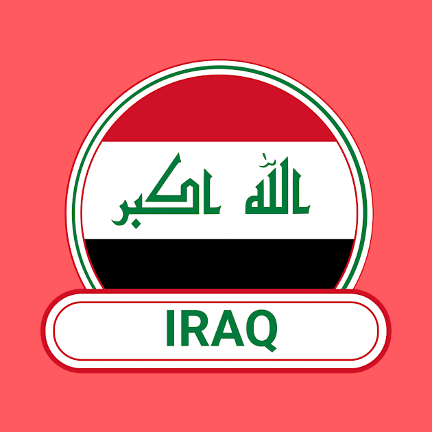 Iraq Country Badge - Iraq Flag by Yesteeyear