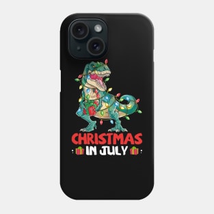 Christmas In July Boys Toddler T Rex Dinosaur Phone Case