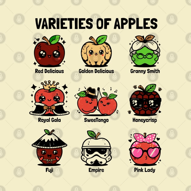 Varieties of apples - Funny apple types by LittleAna