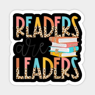 Readers Are Leaders  Leopard Book  Back To School Magnet