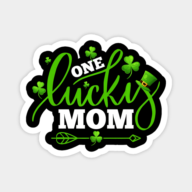 One Lucky Mom Shamrock Magnet by cloutmantahnee