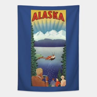 Vintage Travel Poster from Alaska Tapestry