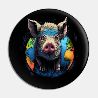 Pot-Bellied Pig Earth Day Pin