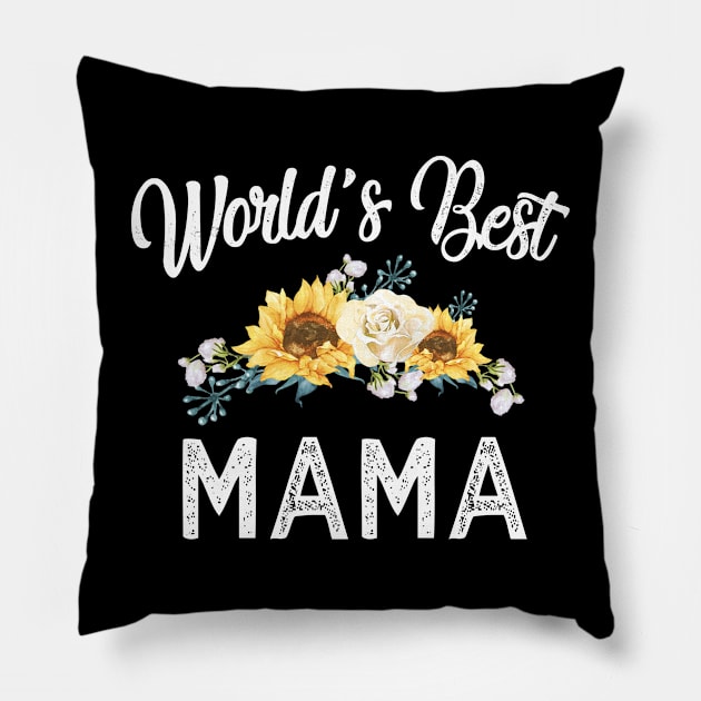 worlds best mama Pillow by Leosit