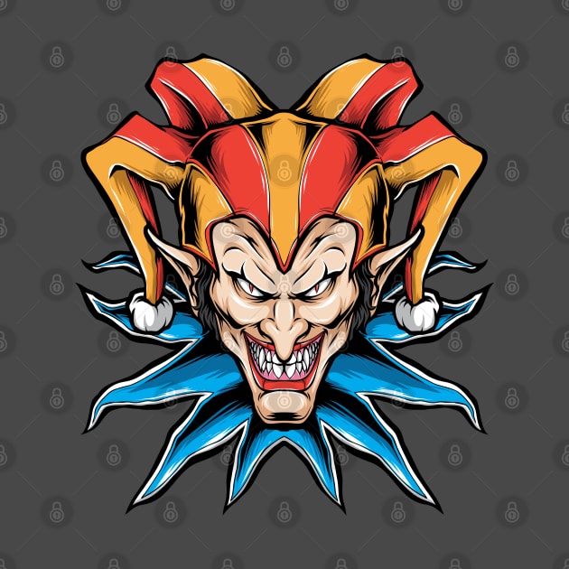 Clown Scary Head by Mako Design 