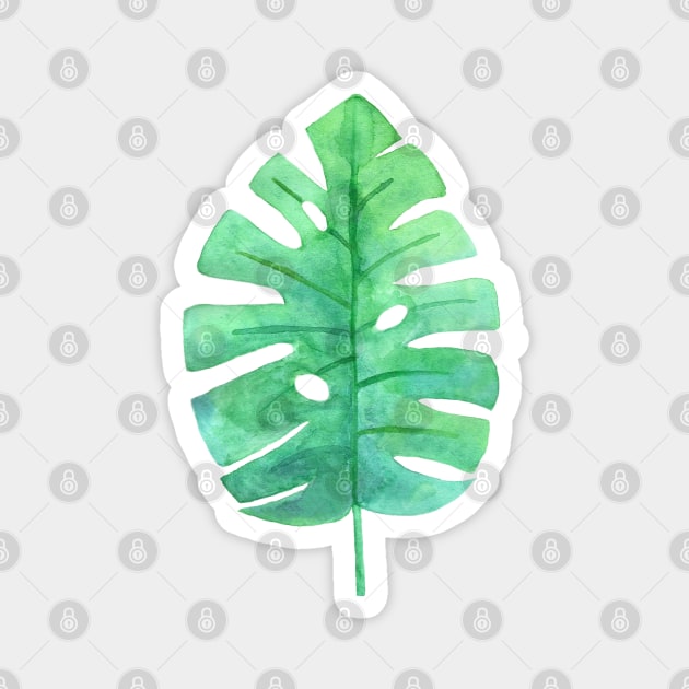 Monstera Lush Green Leaf Magnet by Live Together