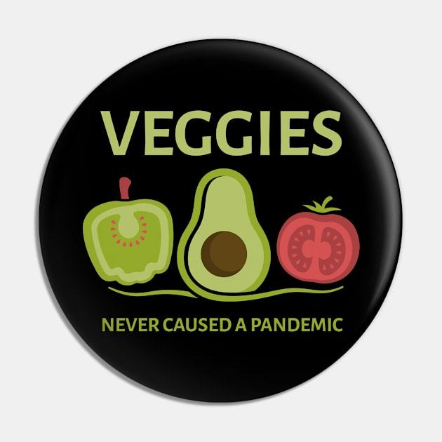 Veggies vs. Pandemic Pin by Herbivore Nation - Vegan Gifts