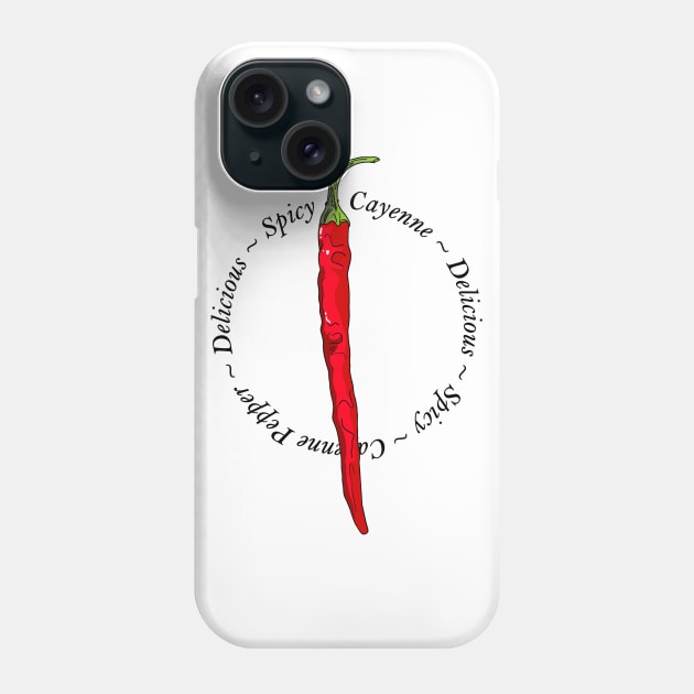 Cayenne Chili Pepper Phone Case by MojoCoffeeTime