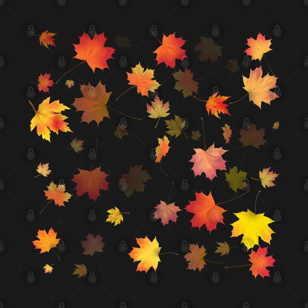 Autumn Maple Leaves by Art by Ergate