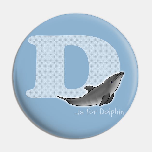 D is for Dolphin Pin by Art by Aelia