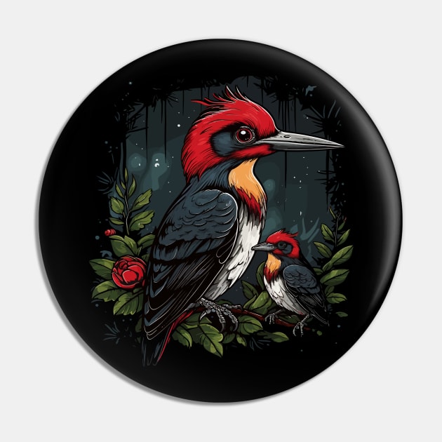 Woodpecker Fathers Day Pin by JH Mart