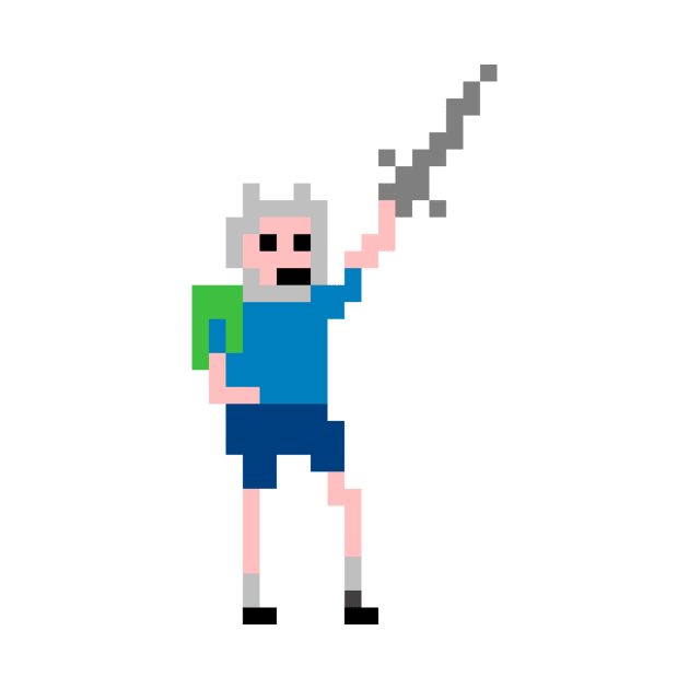 Pixel Finn Adventure Time by Bee-