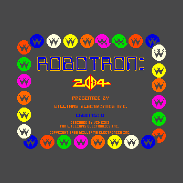 Robotron 2084 retro arcade game fan design by JSnipe