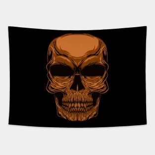 Gold Head Skull Tapestry