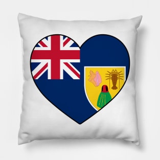 Heart - Turks and Caicos Islands Pillow