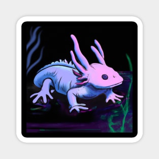 Vaporwave Axolotl Magnet