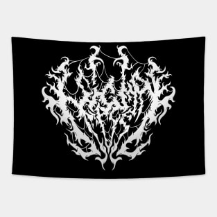 SIGMA MALE metal logo white Tapestry