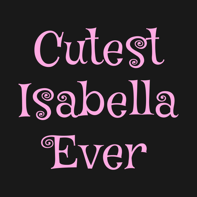 Cutest Isabella ever text design by Zimart