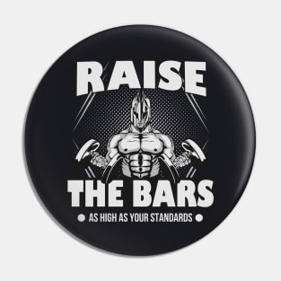 Raise the Bars Workout Weightlifting Spartan Pin