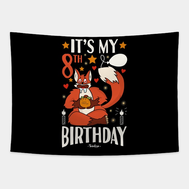 It's My 8th Birthday Tapestry by Tesszero