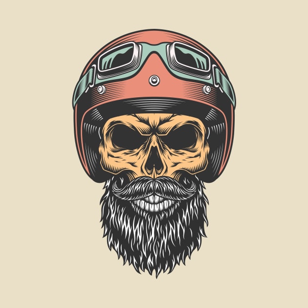 biker skull by graphix.d