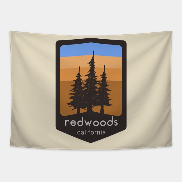 Redwoods of California Logo Apparel & Accessories Tapestry by bahama mule