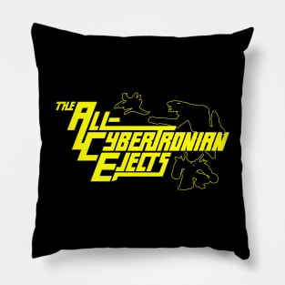 Cool 80s Inspired Robots Retro Rock Band Logo Parody Pillow