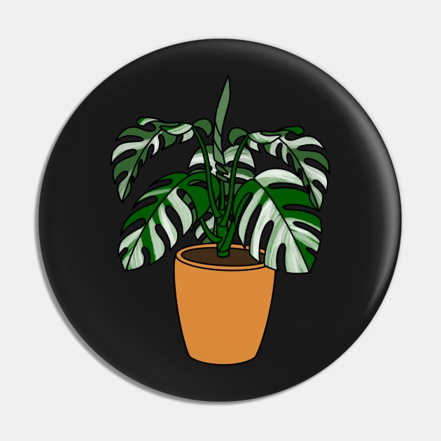 Monstera Albo Plant Illustration | Plant in a pot Pin by gronly