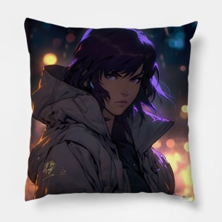 Cybernetic Journeys: Ghost in the Shell Aesthetics, Techno-Thriller Manga, and Mind-Bending Cyber Warfare Art Pillow