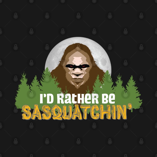 Visit Camp Sasquatch - Camping Moon Bigfoot TDesign SC3 by Vector Deluxe