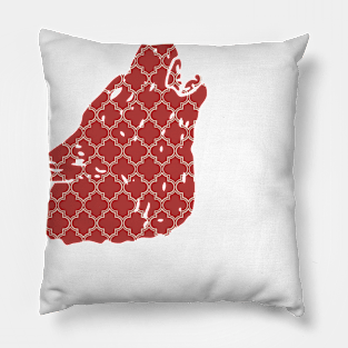 Wolf Silhouette with Pattern Pillow