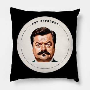 Ron Approves Funny Design Pillow