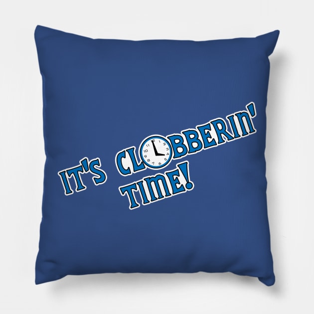 Clobberin' Time Pillow by psychoandy