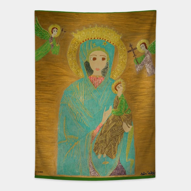 Our Lady of Perpetual Help Tapestry by DebiCady