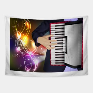 Accorion player Tapestry