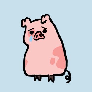 Cute Piggy Very Sad T-Shirt