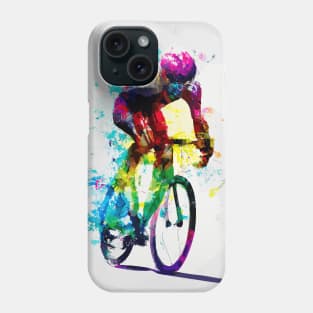 Racing Bike Cyclist Rainbow Phone Case
