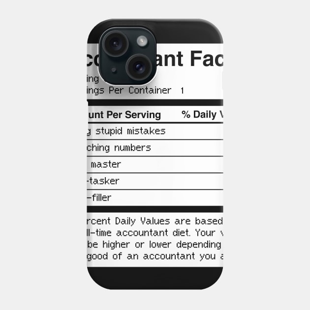 Accountant Facts | Funny Accounting Phone Case by MeatMan