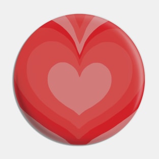 red gradient heart tunnel Pin