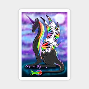 Rainbow black dragon Magnet