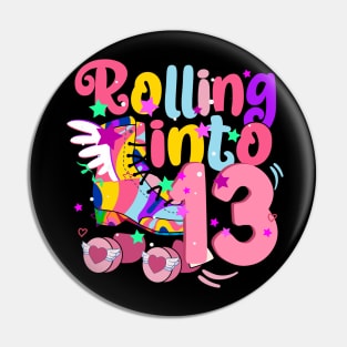 rolling into 13 - 13th birthday girl roller skates theme party Pin